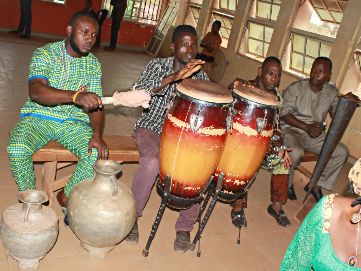 Les musiciens d'une chorale d'église, Enugu (Nigeria)