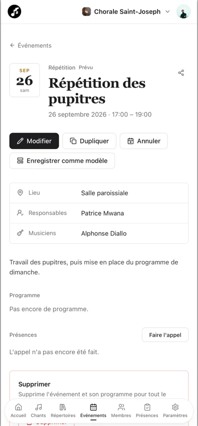 Une célébration