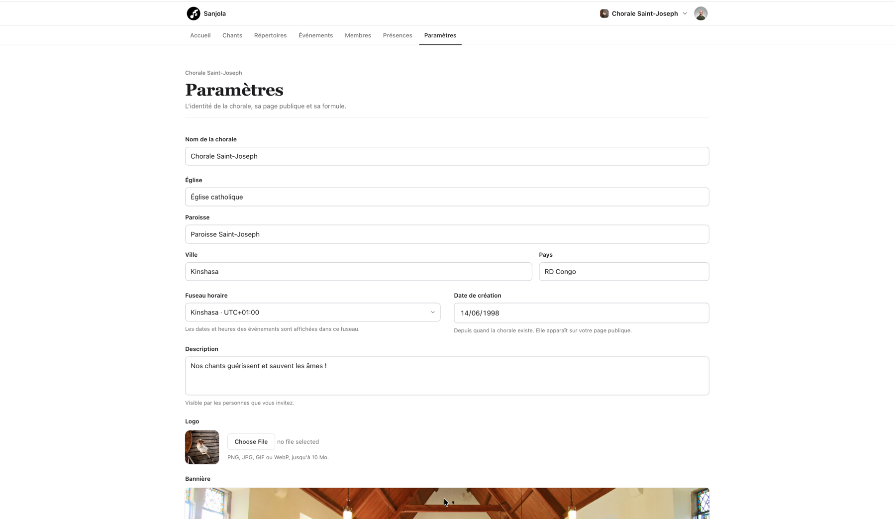 Paramètres