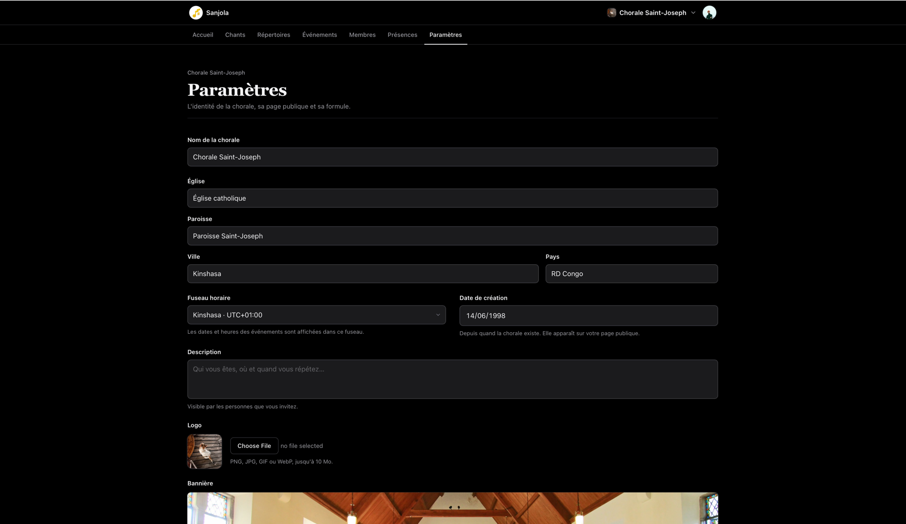 Paramètres